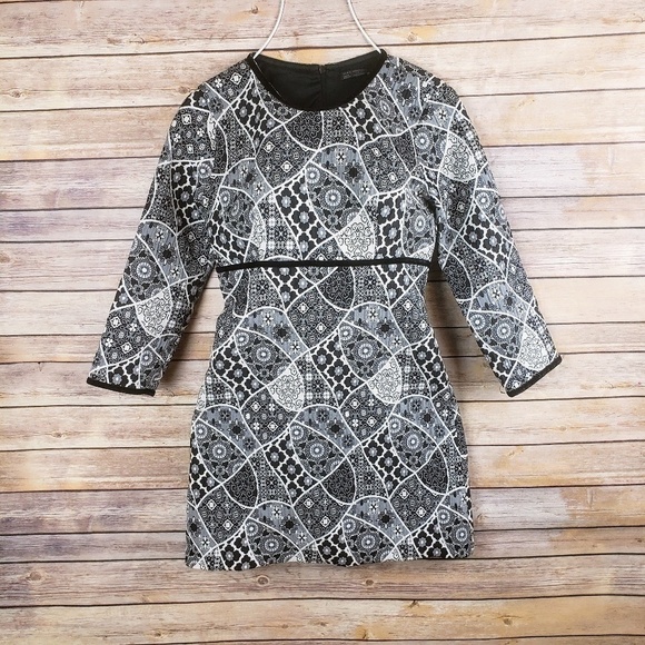 Zara Trafaluc Geometric Floral Dress - Picture 2 of 5